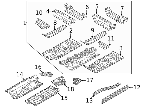 Floor & Rails for 2025 Mitsubishi Outlander #0