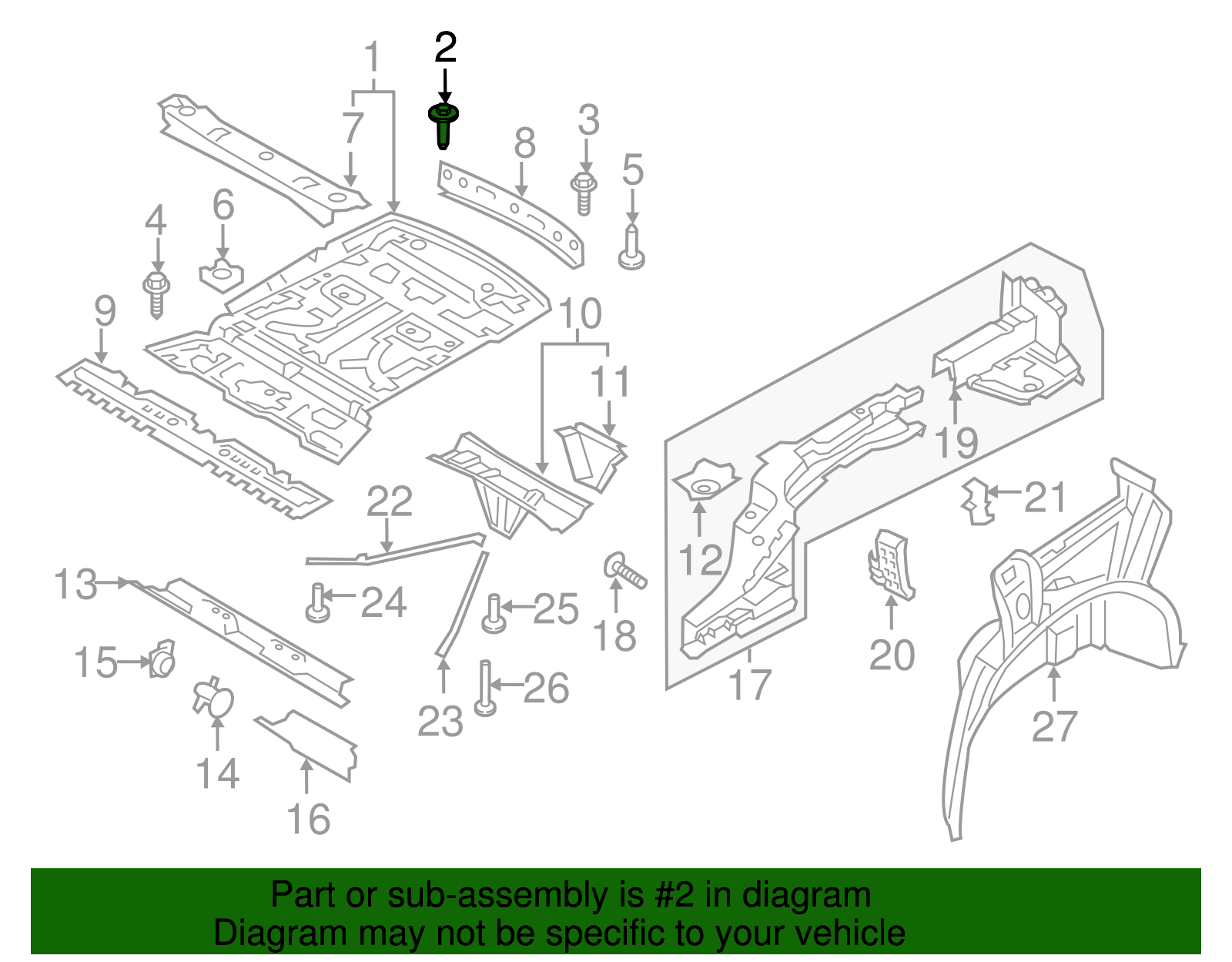 2016-2025 Audi Screw WHT-006-547 | Audi USA Parts