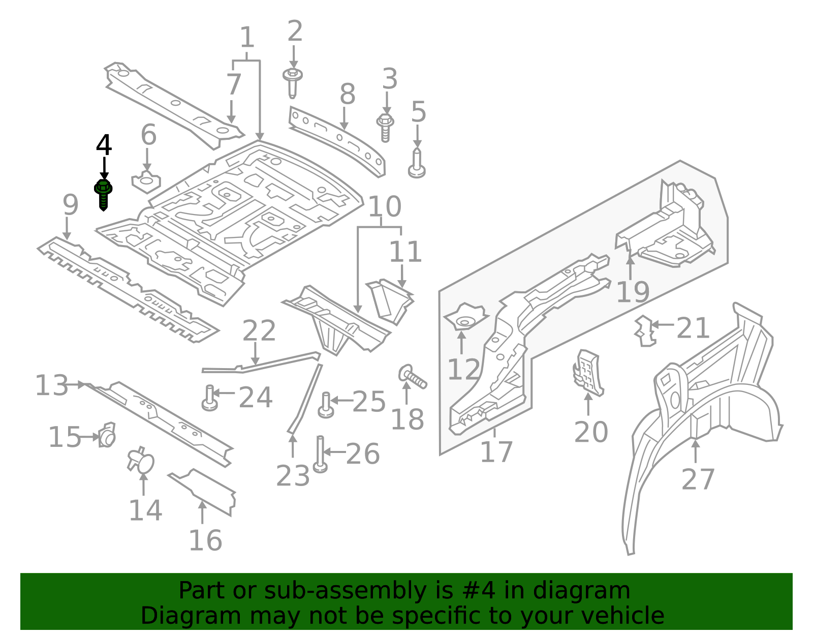 WHT-006-925 - Mount Stud 2017-2025 Audi | Audi Parts Store