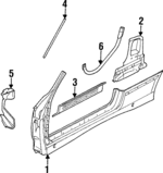 41218191125 - Body: Hinge Pillar for BMW: 318ti Image