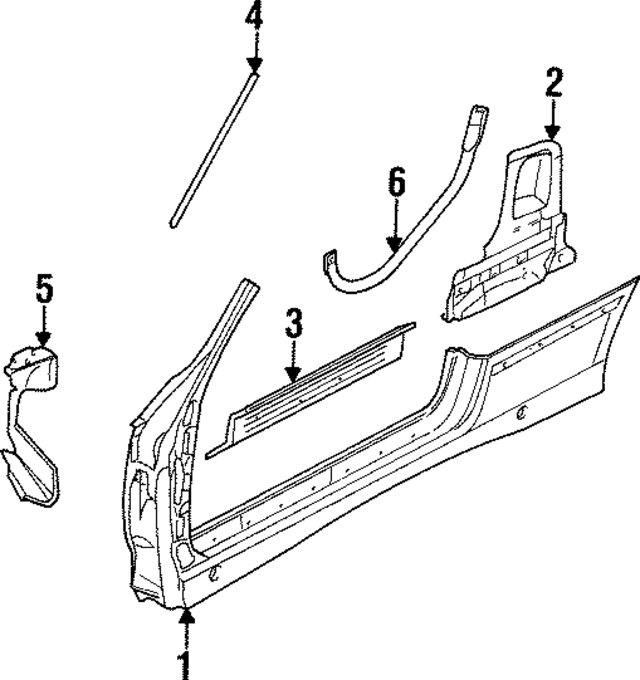 41218191125 - Body: Hinge Pillar for BMW Image