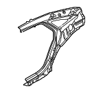 C2D9299 - : Inner Quarter Reinforced for Jaguar: XJ, XJR, XJR575 Image