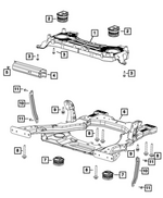 68548951AC - Front Suspension: Front Suspension Cradle Isolator for Mopar Image