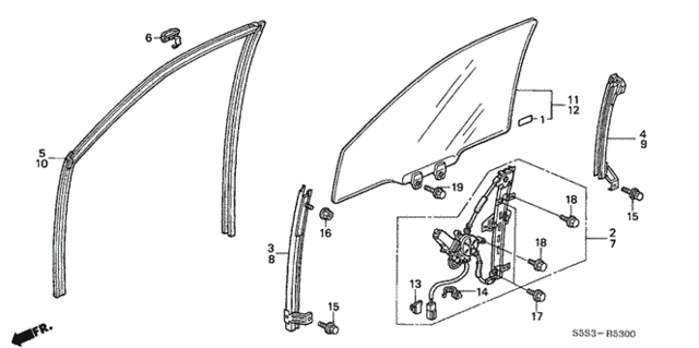 Door Windows for 2003 Honda Civic #0