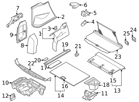 Interior Trim - Rear Body for 2007 BMW X3 #0