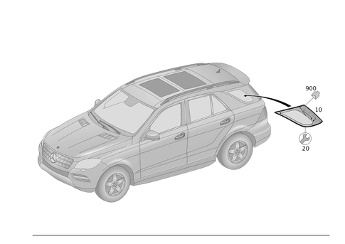 Rear Side Window for 2016 Mercedes-Benz GLE300d #0