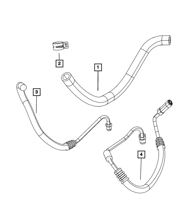 52060189AD - Steering: Pump Supply Hose for Mopar Image