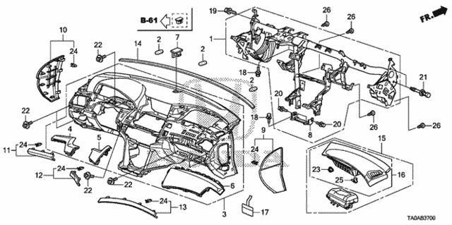 Instrument Panel for 2012 Honda Accord #0