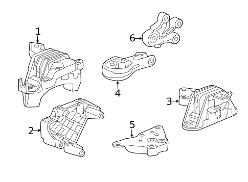 Engine & Trans Mounting for 2014 Cadillac ELR #0
