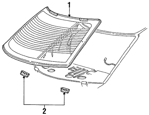 Glass & Hardware - Back for 1996 Mercury Sable #0