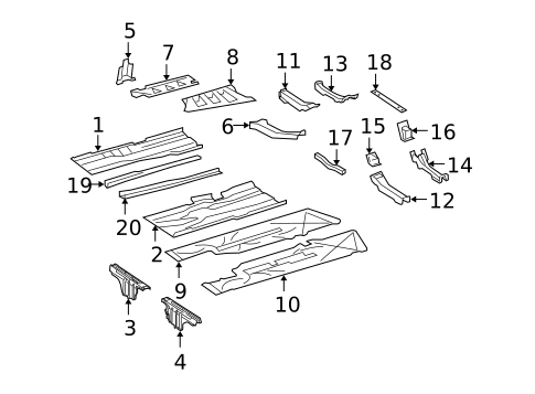 Floor & Rails for 2009 Mercedes-Benz CL550 #0