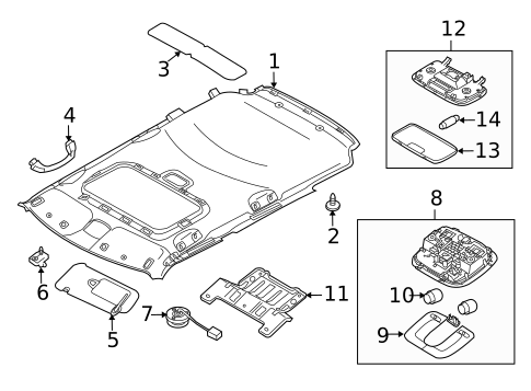 Interior Trim - Roof for 2013 Kia Soul #0