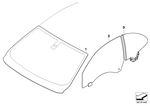 51317008907 - : Green Windshield, Shade Band+Rain Sensor for BMW Image