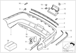 51128159367 - Vehicle Trim: Bumper Trim Panel, Primed, Rear for BMW Image