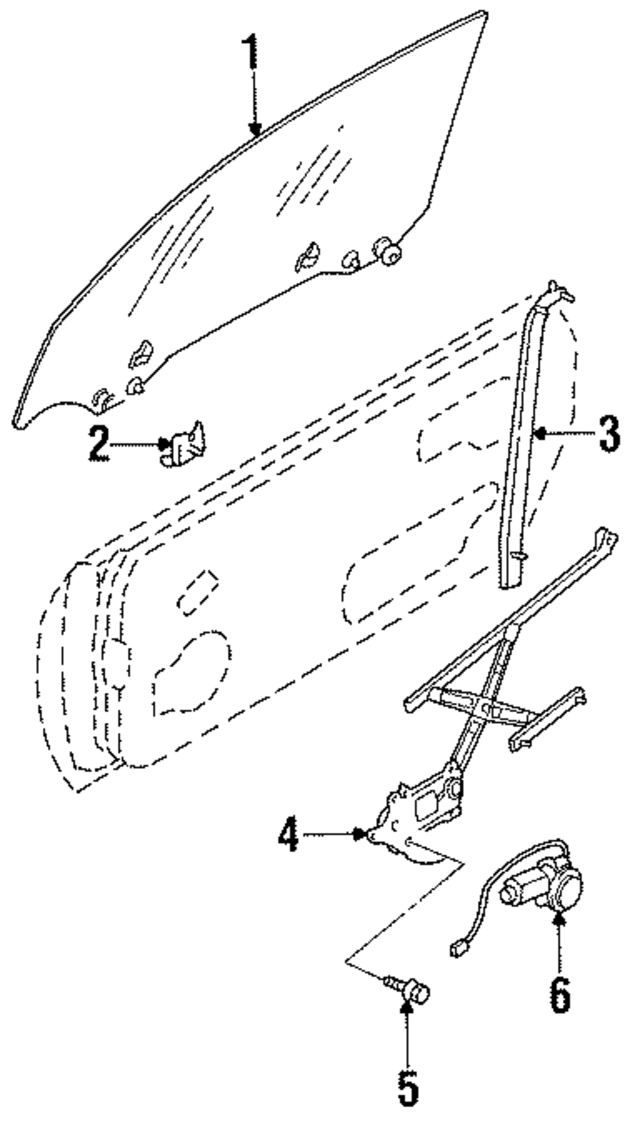 8072165F04 - : Window Regulator for Nissan: 240SX Image