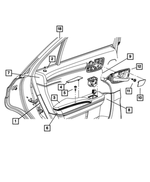 Rear Door Trim Panel Assembly, Left