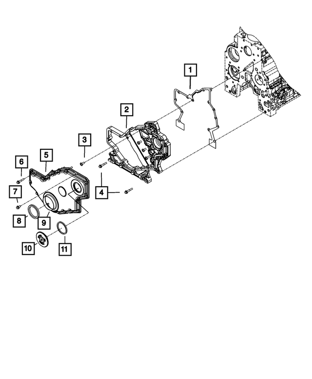 5017753AA - 6.7L Turbo Diesel; Engine: Round Head Bolt, Mounting, Inner for Mopar Image