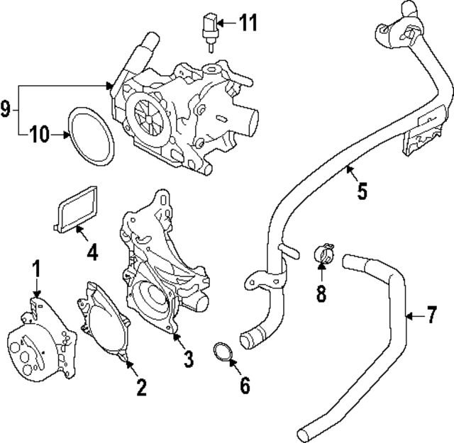 140565NA0A - : Engine Coolant Hose for Nissan: Altima, Murano Image
