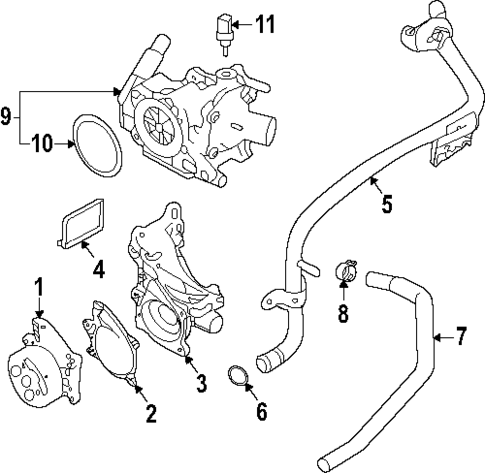 Water Pump for 2025 Nissan Murano #0