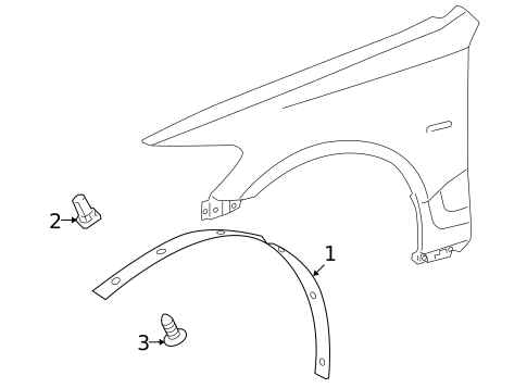 Exterior Trim - Fender for 2011 Lexus GS450h #0