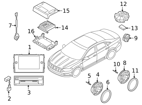 Antenna & Radio for 2021 Volkswagen Jetta #1