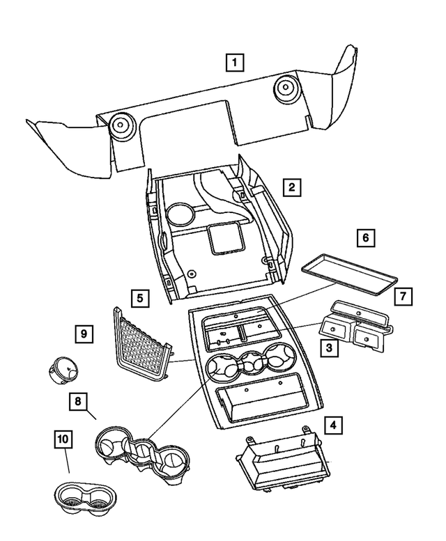 1CV831DHAA - Instrument Panel and Radios and Consoles: Storage Net for Mopar Image