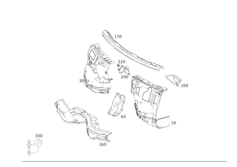 Firewall and Connecting Parts for 2014 Mercedes-Benz C350 #0