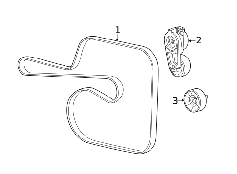 Belts & Pulleys for 2014 Jeep Grand Cherokee #0