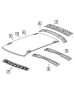 4780979AE - Body Sheet Metal Except Doors: Roof Front Header for Mopar Image