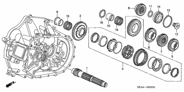 MT Countershaft for 2006 Acura TSX #0