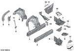 41007486608 - Bodywork: Wheelhousing without Vin, Front Right for BMW Image