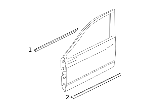 Exterior Trim - Front Door for 2006 Dodge Dakota #0