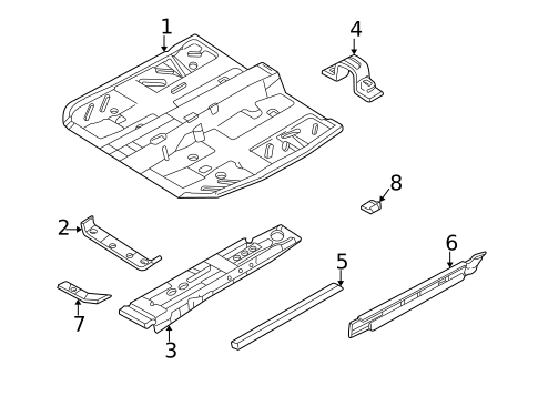 Floor for 2002 Mitsubishi Eclipse #0