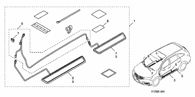 Door Sill Trim (Illuminated) (2) for 2017 Acura MDX #0