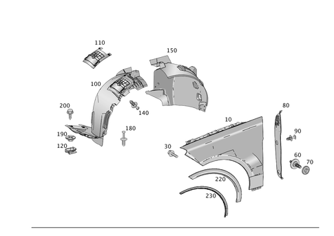 Front Fender for 2014 Mercedes-Benz ML350 #0