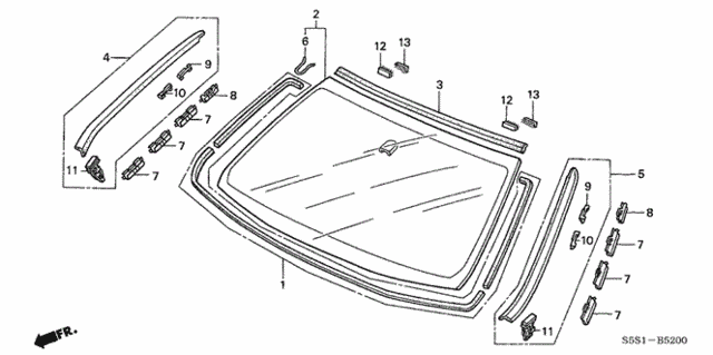 Front Windshield for 2003 Honda Civic #0