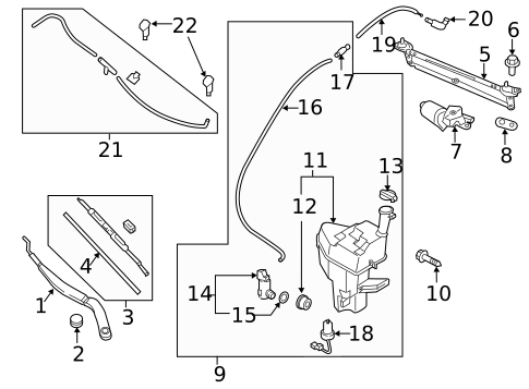 Wiper & Washer Components for 1998 Hyundai Accent #3