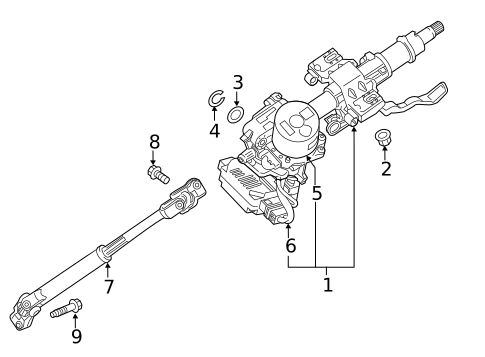 Steering Column Assembly for 2019 Hyundai Elantra #0