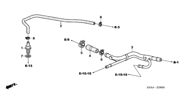 PCV Tube (1.8L) for 2007 Honda Civic #0