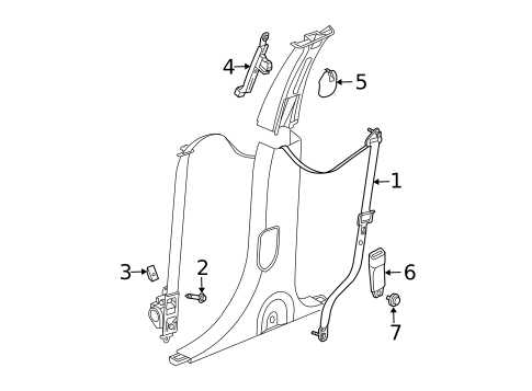 Seat Belt for 2008 Chrysler Pacifica #2