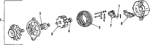 Alternator for 1987 Chrysler Conquest #0