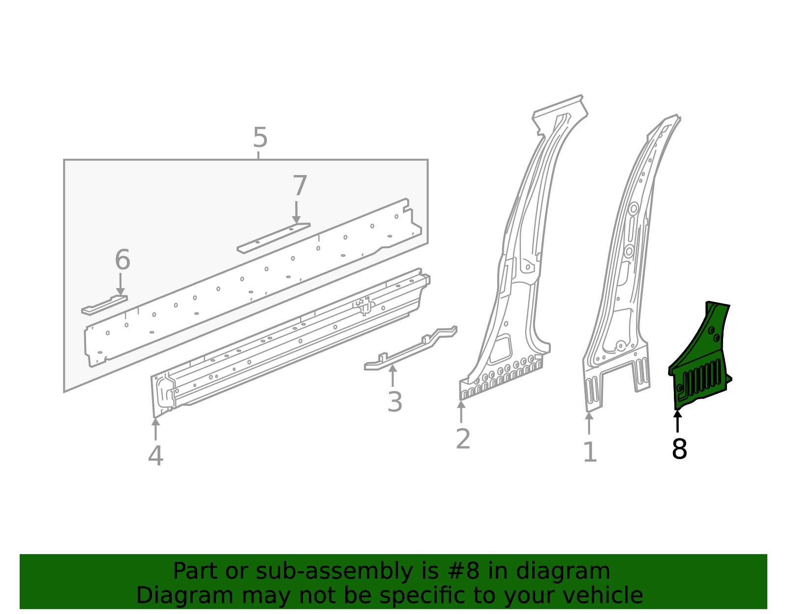84052637 - High-Quality Rocker Reinforced Ext for 2019-2025 Cadillac ...