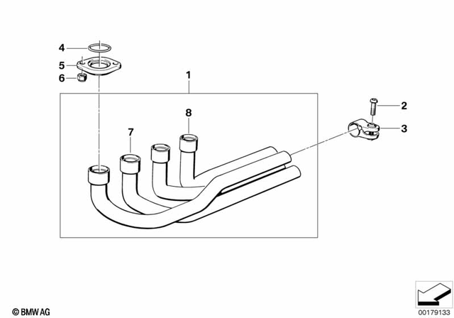 18117719695 - Exhaust System: Exhaust Manifold -  for BMW-Motorrad Image