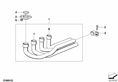 Exhaust System Parts with Mounts for 1986 BMW-Motorrad K 100 LT #2