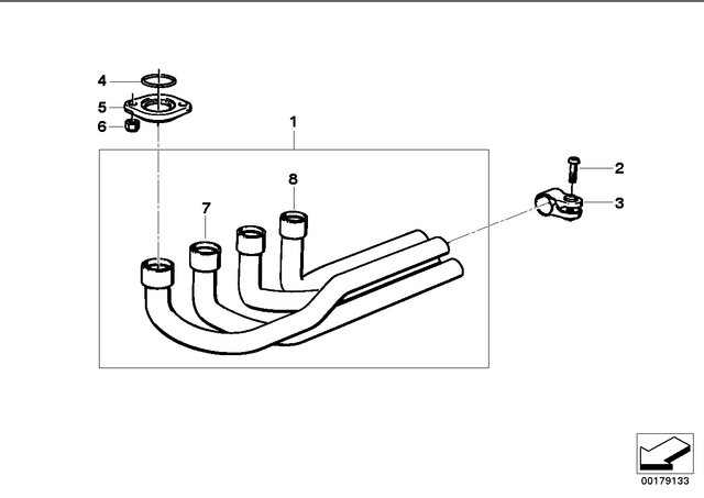 18117719695 - : Exhaust Manifold for BMW-Motorrad Image