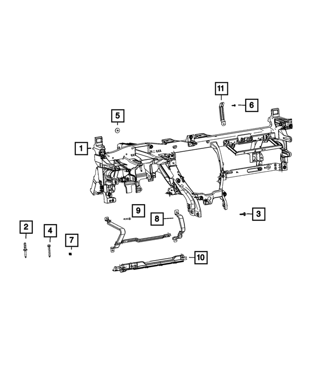 68399614AA - Interior Trim: Instrument Panel Reinforcement for Mopar Image