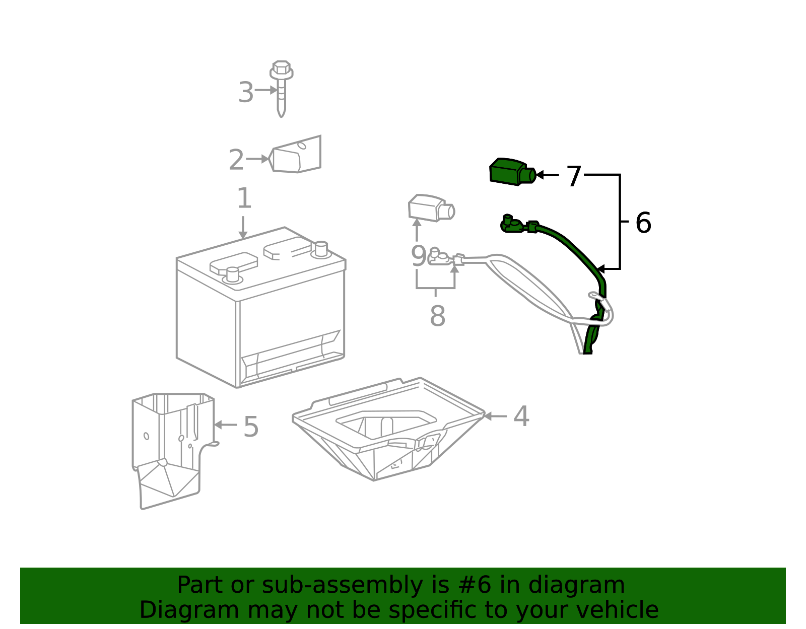 2006-2013 Chevrolet Corvette Positive and Negative Battery Cable ...