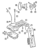5097784AA - Engine 3.2L Single Over Head Cam 18 Valve V-6 [EGX]: Oil Pan, Upper for Mopar Image