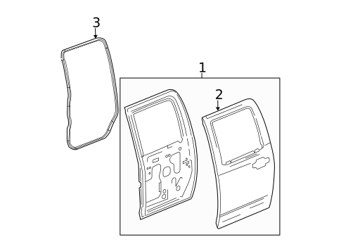 Door & Components for 2011 GMC Canyon #2