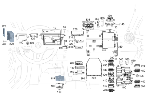 Control Units, Fuse Boxes and Relays in Interior for 2019 Mercedes-Benz CLA250 #0